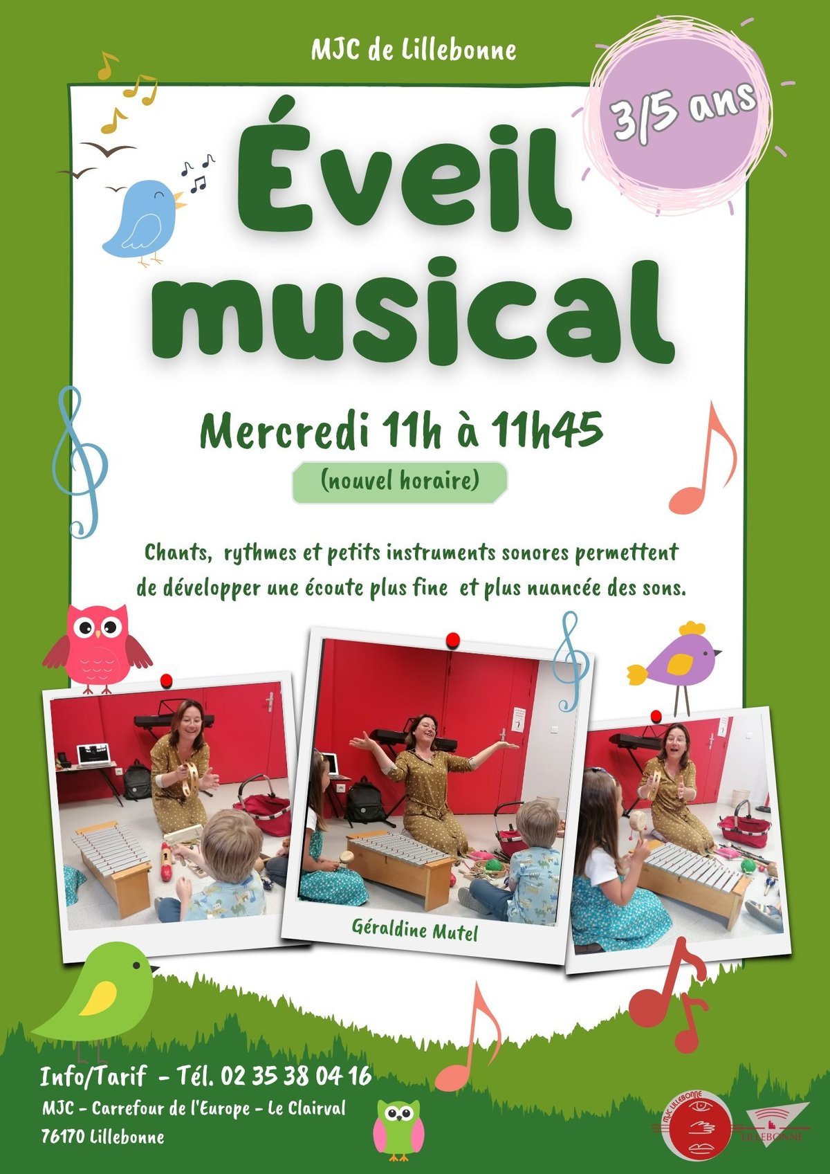Séance d’éveil musical à la MJC